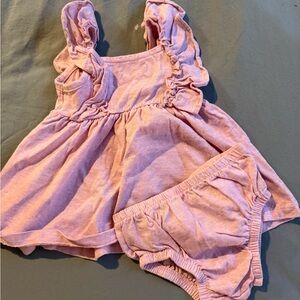 Huggies Girls' Pink Ruffle Dress and Bloomers Set - Loved 3MO NWOT